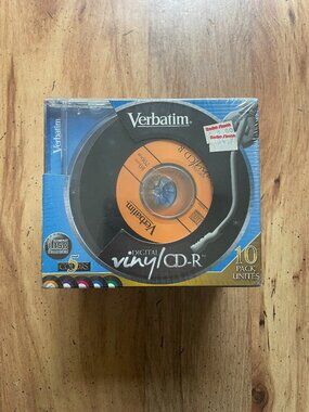 Multicolored 10-pack of Verbatim Digital Vinyl CD-Rs (Never Opened)